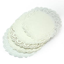 50Pcs Cute Round Mat Lace Paper Drink Coaster Placemat Doilies Craft Cake Wedding Party Decoration New Kitchen Accessories