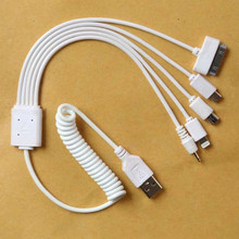 Premium Cell Phone Cable Cord 1m 5 in 1 universal usb cables for mobile phones multi charger line For iPhone Samsung HTC 5 joint