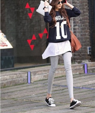 New Fashion Spring women black gray leggings of beautiful body model women popular for gift free