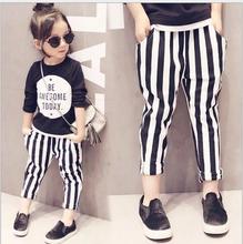 Baby Girls Classic Stripe Harem Pants Kids Girl Cotton Spring Trouser 2016 Babies Casual Loose Pant Children’s Clothing