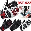 2016 New RS TAICHII 422 Spring leather carbon fiber Moto racing gloves motorcycle riding gloves can