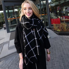 Za 2016 bufandas mujer Blanket soft Plaid scarf women Cozy Tartan long Scarf hijab Wrap Shawls and Scarves warm bandana poncho