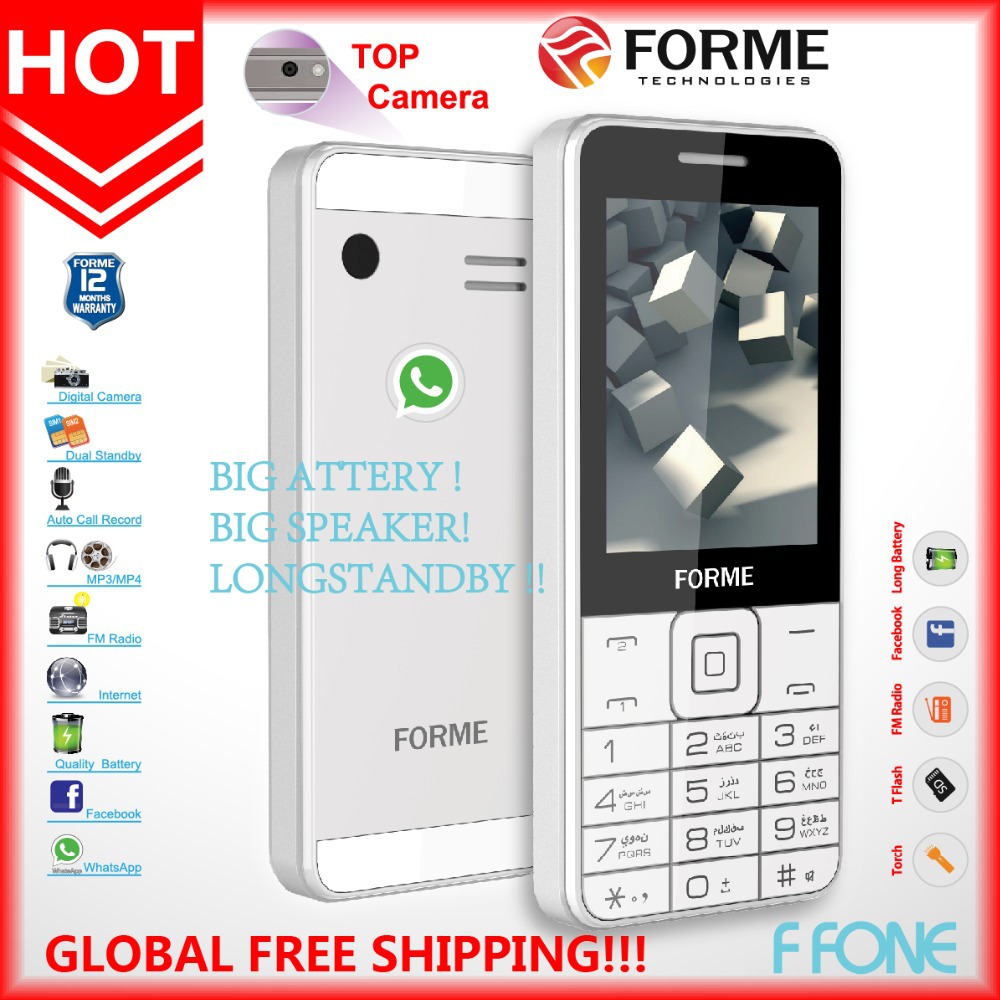 Elegant Design Useful Top Camera FORME Fone dual sim bluetooth Torch telefon celular original cell phone