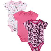 3 Pieces lot Fantasia Carter Baby Bodysuit Infant Jumpsuit Bebe Overall Short Sleeve Body Suit Baby