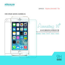 20pcs/lot NILLKIN Amazing H+ Nanometer Anti-Explosion Tempered Glass Screen Protector Film For iphone 5G 5S + DHL Free shipping