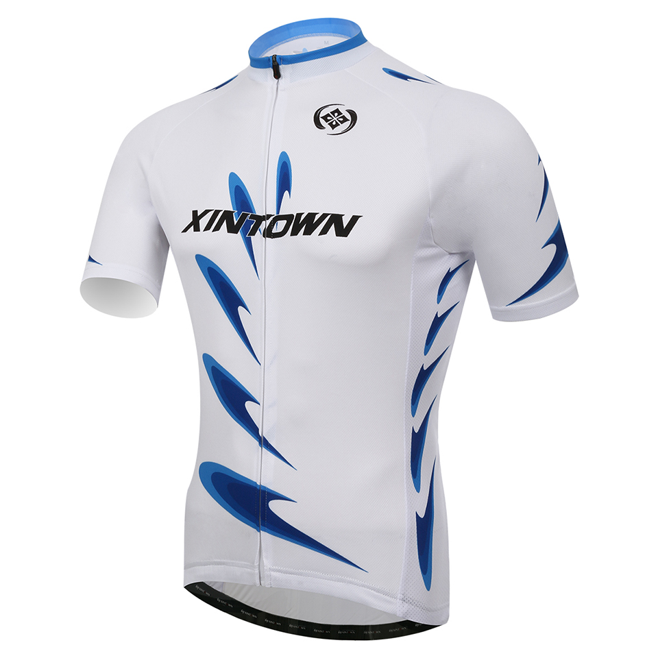 2015 Mens Cycling Jersey Short Sleeve White Compression Bike Clothing