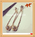 Fashion 18K Gold Plated Aniamal Lion Imitation Diamond Jewelry Wholesale 2016 Women s Drop Earrings