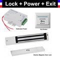 NC Electric Magnetic Door Lock Power Supply box Door Exit Button Switch for Video doorbell Door