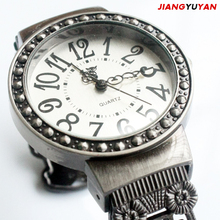 Vintage cutout big round dial bracelet watch women’s fashion watch