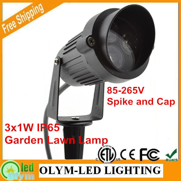 NEW Arrival Outdoor Garden Lawn Lighting 3W LED Lawn Lamp Spike with Caps RGB White Best Waterproof Lamp 85-265V FREE DHL 10Pcs