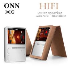 Original ONN X6 Hifi MP3 High Resolution Audio Player with HD Screen FM Bass Speaker Support APE/FLAC/ALAC/WAV/WMA/OGG/MP3