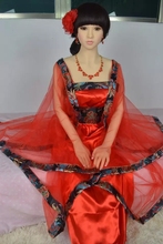 1:1 Chinese bride 158cm Very realistic exquisite real silicone sex dolls,International Quality vagina,anime lifelike sex doll