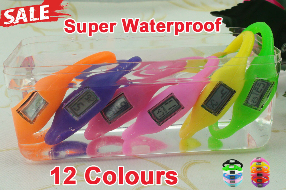 2015 fashion NEW Arrival Anion Waterproof Sports Wrist Digital LED Watch wholesale Bracelet Watch men women