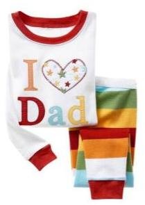 P11, I love Dad, 100% Cotton Knit Rib long sleeve T shirt + pant, Baby/Children pajamas/sleepwear/clothing sets for 2-7 year.