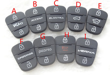 New rubber pad 3 Buttons Flip Remote Key Shell For Hyundai i30 i35 Solaris picanto Kia Car Keys Blank Case Cover auto parts