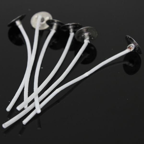 Best Price 100Pcs 8cm 80mm Pre Waxed Candle Wicks With Sustainers Quality Wicks