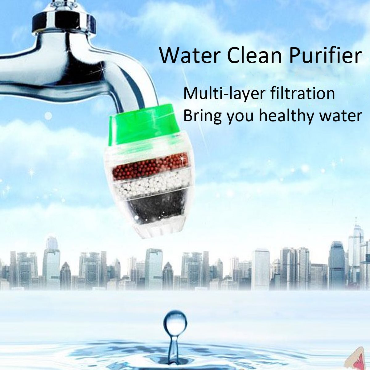 Carbon Home Household Kitchen Mini Faucet Tap Water Clean Purifier Filter Filtration Cartridge 2 Size