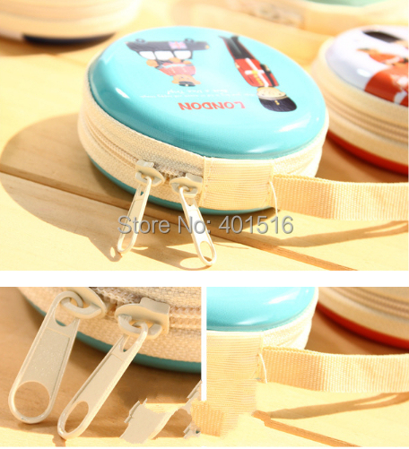 2014 New Korea Style Cute Jungle Elf Round Tin Purse Coins Purse