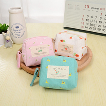 3Colors Women Girls Cute Fashion rural wind floral canvas Coin Bag handbag Pouch Purse Wallet Kawaii Purse Free shipping