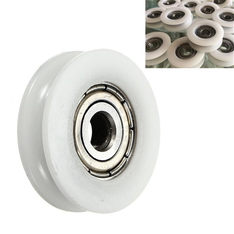 8~21mm U V Groove Metal Shield Nylon Pulley Wheels Roller Rail Ball Bearings 