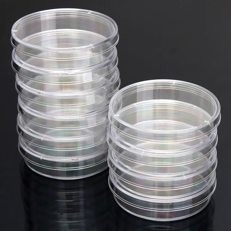 Lab /& Scientific Supplies Glassware /& Labware 10pcs Disposable Clear Plastic Petri Dish Bacterial Culture Dish Plate 55X15mm