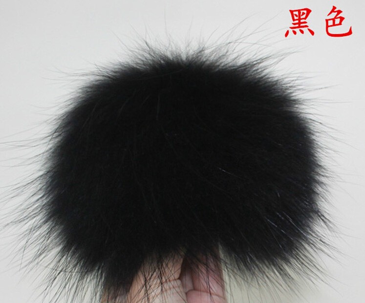 100% Genuine Raccoon Fur Ball fur pom poms 12-13CM for winter Skullies Beanies hat knited cap iphone key accessories Promotion (2)