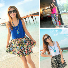 2016 Fashion Summer Women’s Clothes Chiffon Tops Sleeveless Causal Chiffon blouse Sundress 16 color,Free Drop Shipping N1003