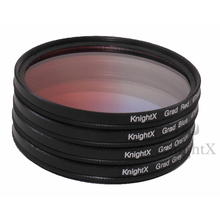 49 52 55 58 67 77 Graduated Color ND Lens Filter Kit set for Canon EOS 1100D 700D 650D 600D 18-55mm Lens SLR Camera 58 MM 301