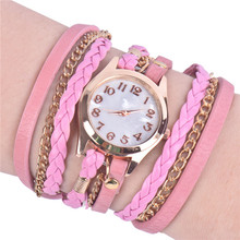 Lackingone loco reloj Digital de comprar! la moda coreana nuevo vestido Retro women Watch Casual larga de punto Leatherbracelet reloj de cuarzo