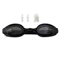 Black Protect Nose Clip Ear Plug Anti fog UV Swimming Goggle Adjustable Diving Glasses