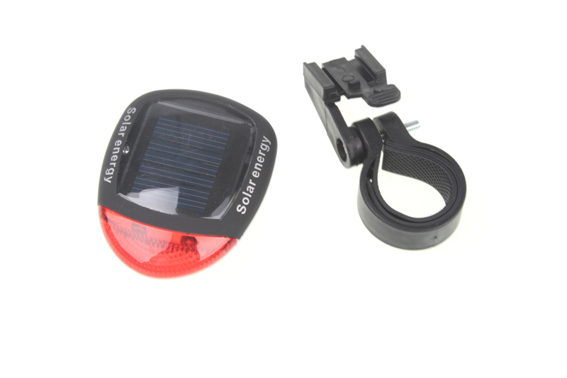 2 LED 3 Modes Bright Solar Energy Power Bike Mountain Bicycle Red LED Tail Rear Light Outdoor Sports Cycling Lamp MBI-21
