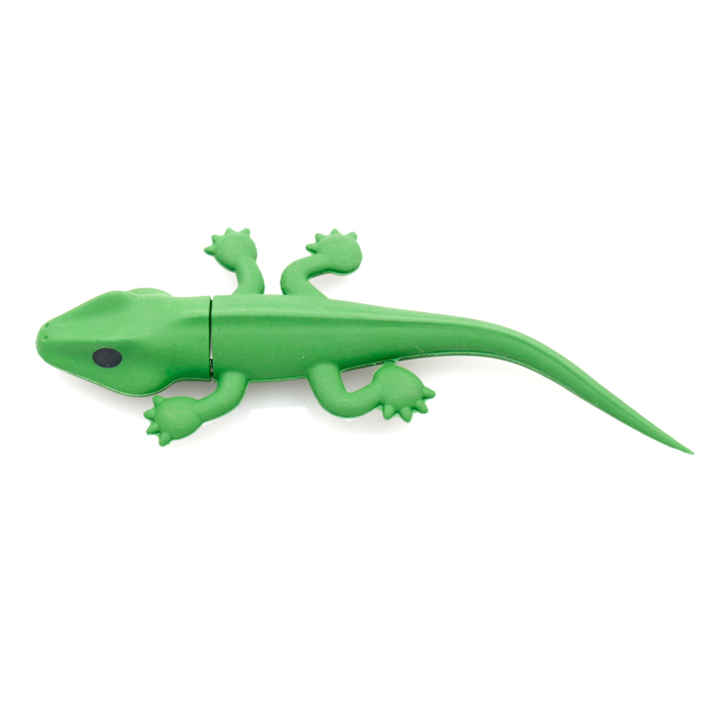 Usb флэш-накопитель зеленый геккон ящерица 4 гб 8 гб 16 гб 32 гб у диска 64 гб usb 2.0 карты памяти палка диск pendrive подарок