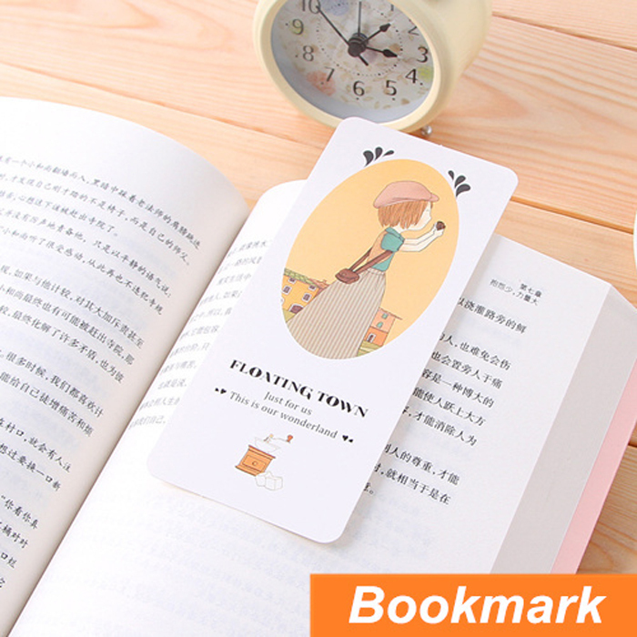 30 pcs/Set Creative Paper Bookmarks Floating Town Tag Cartoon Bookmarks Page Holder Cute Stationary Office School Supplies