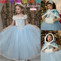 Princess Girl Dress kids 2015 summer Baby Girl Dress Children Clothing fever snow white anna dress