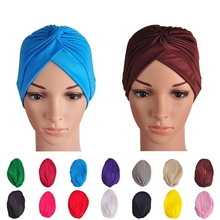 Sale High Quality 2015 Hot Sale Fashion Solid Color Stretchy Wrap Bandana Indian Cap for Woman