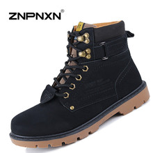 2015 New Fashion Mens Leather Shoes Waterproof Men boots comfortable black winter boots quality ankle boots men Fast Shipping