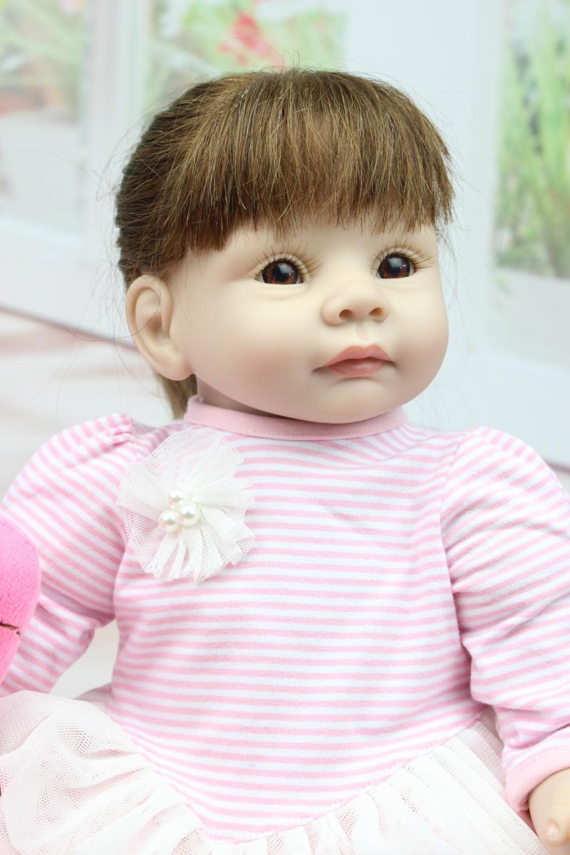 New Fashion 55CM Ultra simulation silicone baby dolls for sale Reborn Baby girl Dolls high Quality baby Toddler boneca reborn