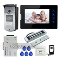 7 Touch Screen Video Door Phone Intercom 1 Monitor Waterproof RFID Access Camera 180kg Electric Magnetic