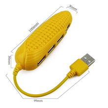 1 pcs Cartoon Corn High Speed Mini Slim 4 Port USB 2 0 Hub Expander Multiple