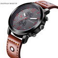 2017 Fashion Men s Sports Casual Male Watch Brown Leather Band Wrist Watches Men Clock Relogio