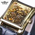 Casual Fashion Men s Watches Men Luxury Brand Skeleton Dial Leather Strap Mechanical Watch Vintage Reloj