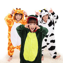 Baby Boys Girls Pajamas warm Autumn Winter Children Flannel Animal cute animal Stitch panda cartoon Pajamas for Kids Sleepwear