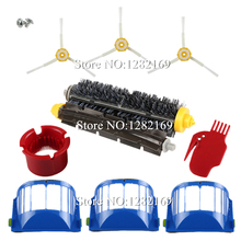 3x Robot Filter,3x Side Brush,2 Srew Beater Brush Kit Replacement for iRobot Roomba 600 Series 595 620 630 650 660,12 pcs/lot