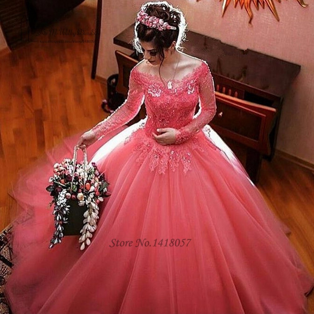 pink bridal gowns