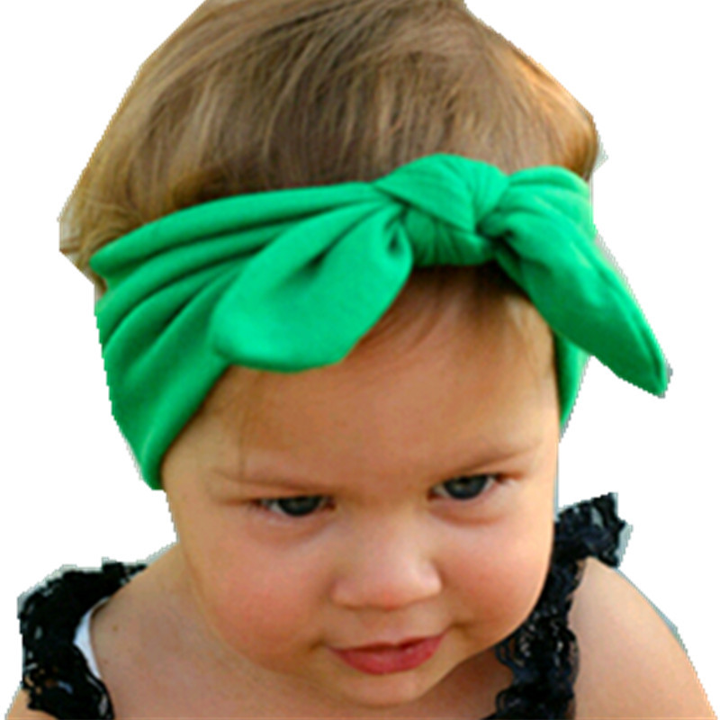 New Baby Cotton Headband White knot tie headband headwrap Vintage Head Wrap Photo Prop stretchy Knot