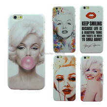 Stylish Marilyn Monroe Bubble Gum Protective Back Hard Cover Case For Apple i Phone iPhone 6 plus 5.5 inch Free Shipping