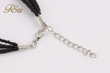 N114 Crystal Ball Pendant Beads Chain Necklace for Women Fine Jewelry 2015 New Gift Fashion Hand