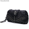 New 2014 Fashion Women Genuine Leather Bag Special Vintage Skull Bag