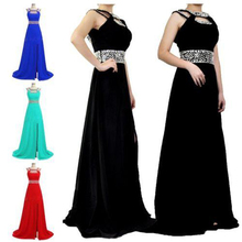 Real Photos Split Prom Dresses Fitted 2016 Black Royal Blue Red Beaded Chiffon Party Cocktail Dresses In Stock Real Image