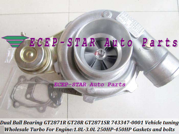 Dual Ball Bearing Turbo GT2871R GT28R GT2871SR 743347-0001 Turbine Turbocharger For Vehicle tuning 1.8L-3.0L 250HP-450HP (3)